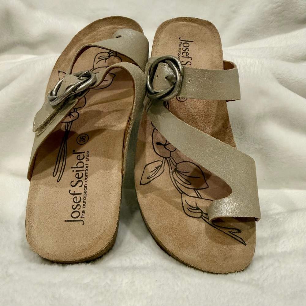 Josef Seibel Tonga 52 Sandal | NWOT | Leather Comfort Wedge | Size 36 - Picture 3 of 13